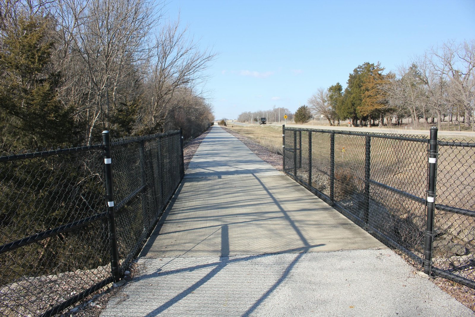 Looking north